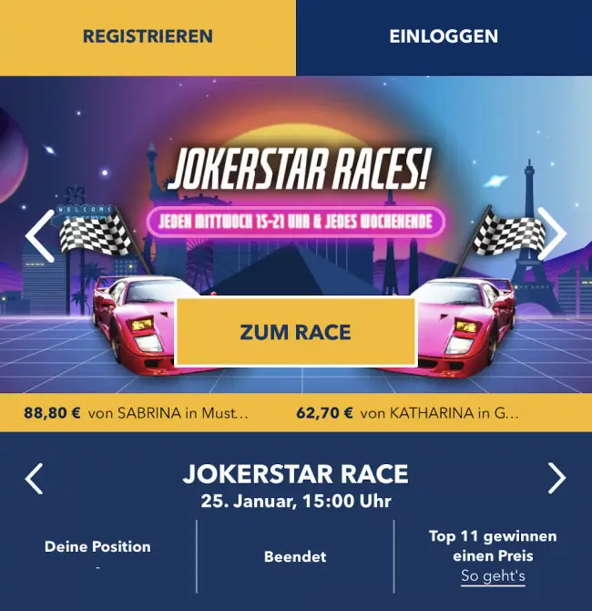 Jokerstar Race