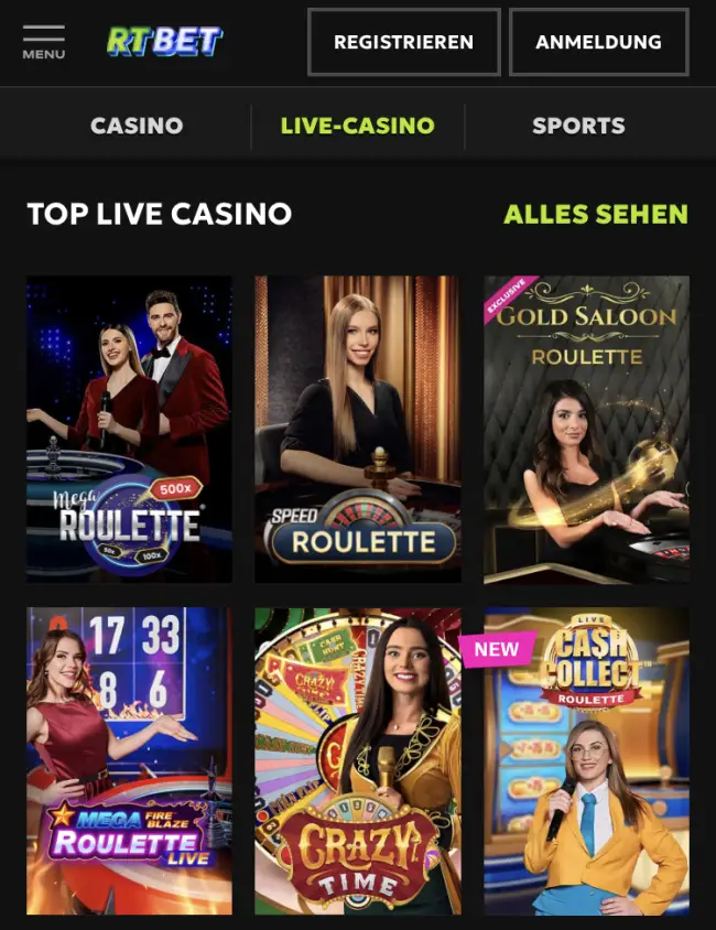 RTbet Casino Test