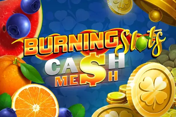 Burning Slots Cash Mesh Logo