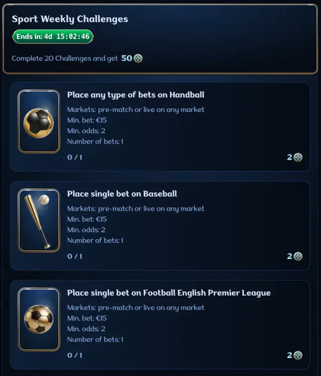 Millioner Casino Challenges