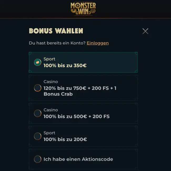 Monsterwin Sportwetten Test