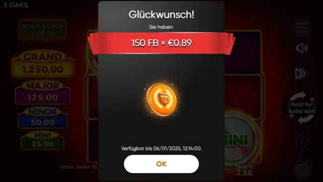 150 Freispiele mit 0,89 euro für Coin Up Hot Fire