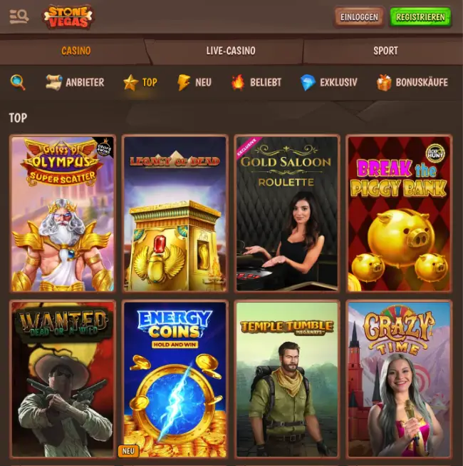 Stonevegas Casino Test