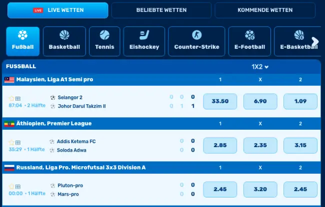 Spinfin Sportwetten Test