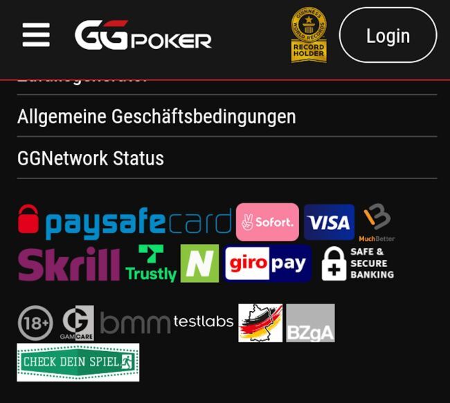 Poker-Anbieter-Zahlungsmethoden