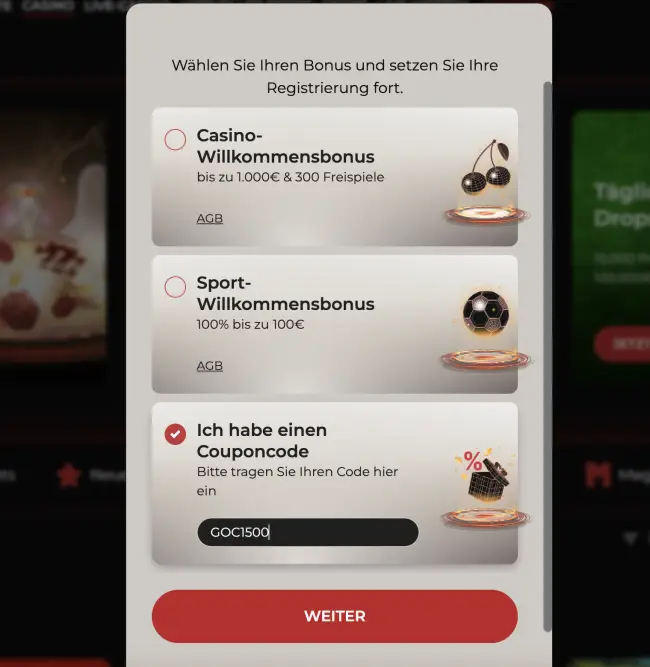 God of Casino Bonus
