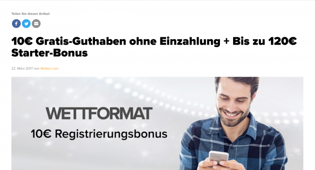 Wetten.com Wettformat Bonus