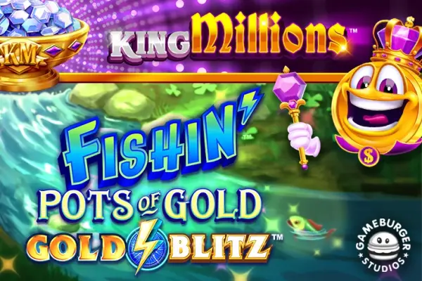 Fishin' Pots of Gold: Gold Blitz King Millions Logo