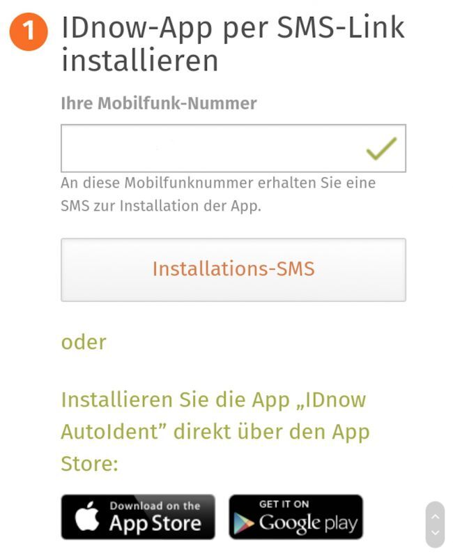 IDnow-App installieren