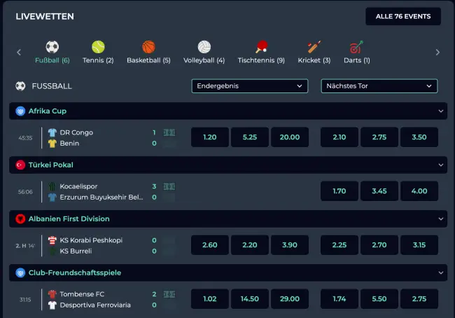 YoyoSpins Sport Test