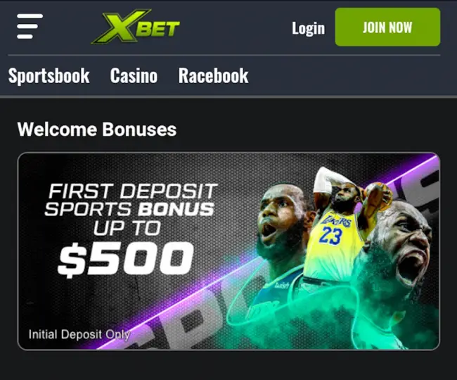 XBet Ersteinzahlungsbonus 100% bis zu USD 500