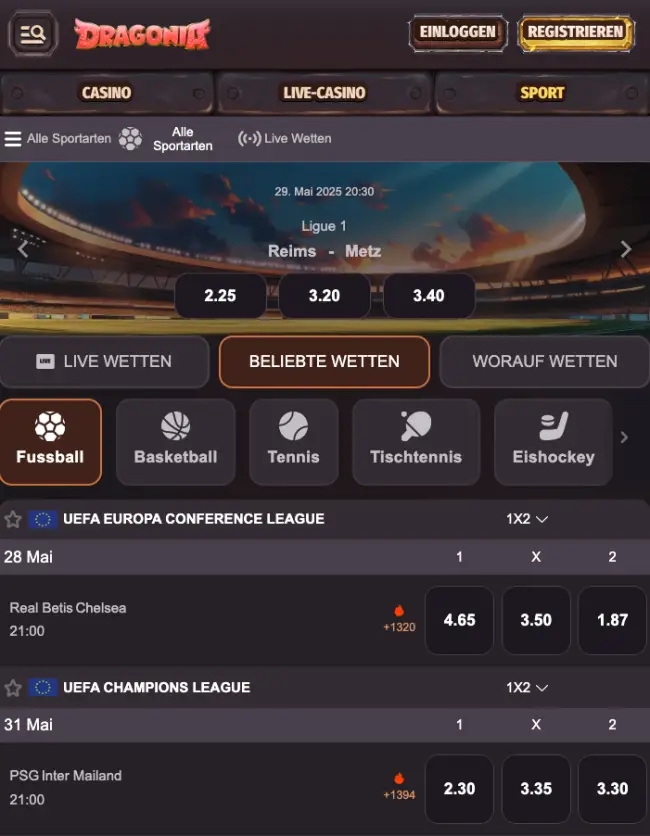 Dragonia Sportwetten Test