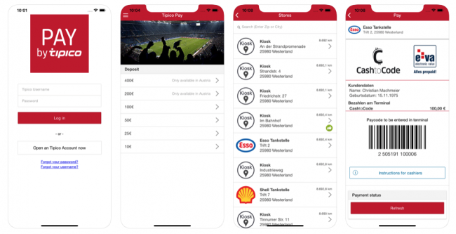 Tipico Pay-App für iOS und Android