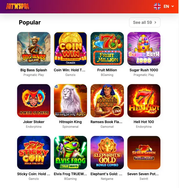 Hitnspin Casino Test