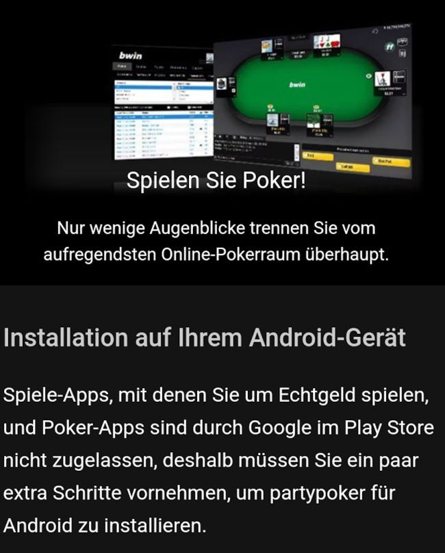 Poker-Anbieter App