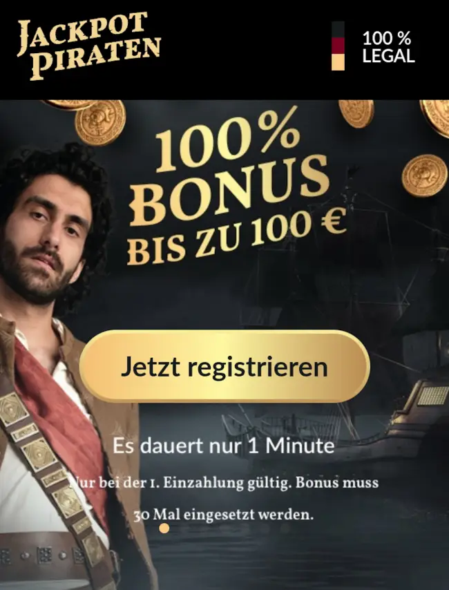 JackpotPiraten Bonus