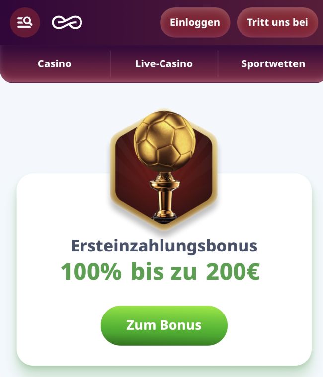 Casino Infinity Bonus