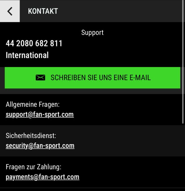 Fansport Kundenservice